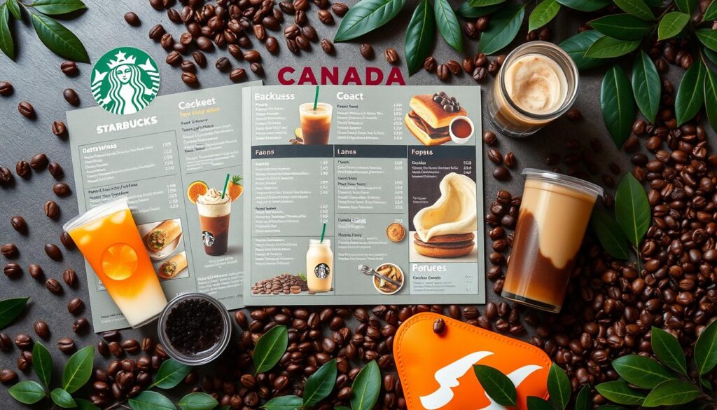 Starbucks Canada menu with prices