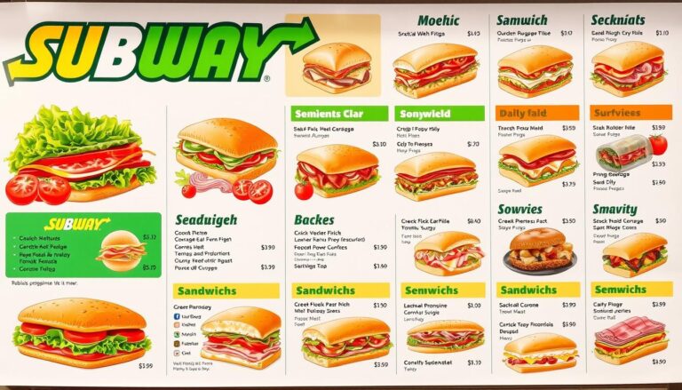 Subway Restaurant Menu With Prices