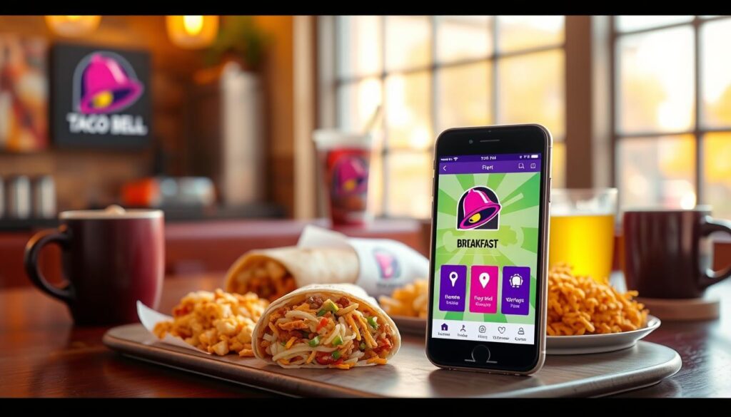 Taco Bell online breakfast ordering